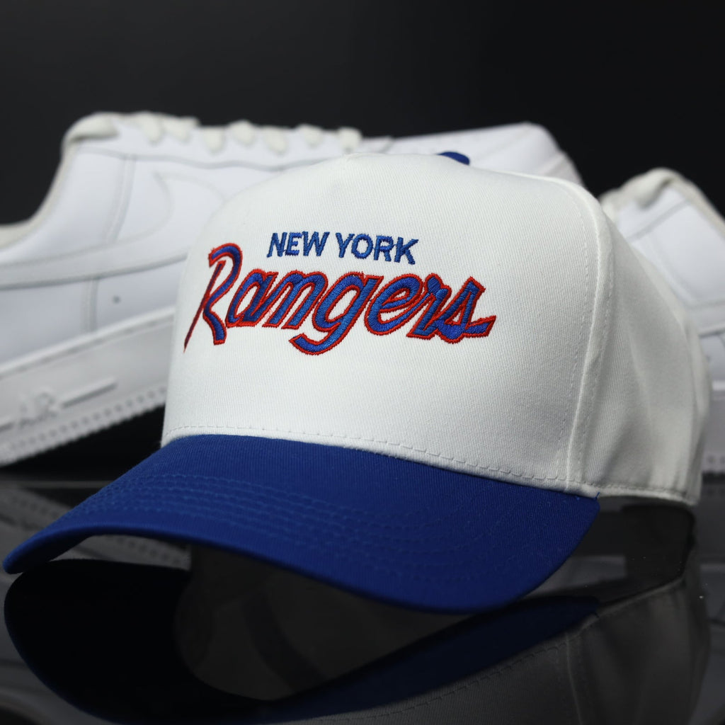 NY RANGERS SCRIPT WHT/RYL (Green UV)